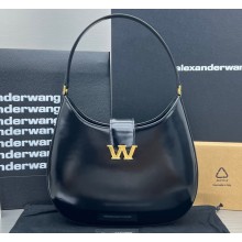 Alexander Wang W Legacy Large Hobo Bag In Leather 3046 Black/Gold