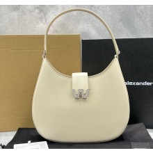 Alexander Wang W Legacy Large Hobo Bag In Leather 3046 Creamy