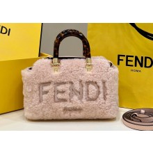 Fendi By The Way Mini Boston bag Light pink sheepskin