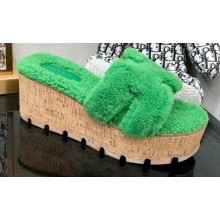 Hermes woolskin platform Eze sandals 01