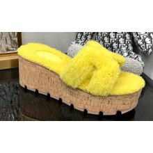 Hermes woolskin platform Eze sandals 06