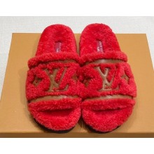 Louis Vuitton Shearling Flat Comfort Mules 01