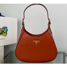 Prada Cleo leather shoulder Bag 1BC179 Brick Red 2022