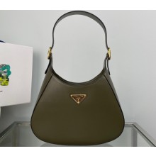 Prada Cleo leather shoulder Bag 1BC179 Dark Green 2022