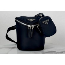 Prada Re-Nylon and leather shoulder bag 2VH147 Black 2022
