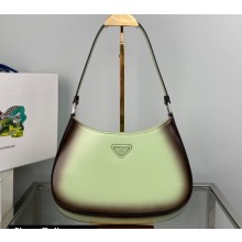 Prada Cleo brushed leather shoulder Bag 1BC499 Ombre Green 2022