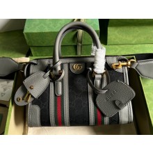 Gucci Mini top handle bag with Double G 715771 Canvas and leather Gray