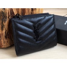 Saint Laurent cassandre bi-fold wallet 575879 So Black