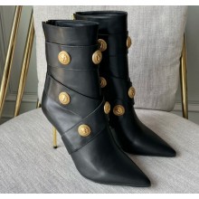 Balmain Heel 10.5cm Coin Boots in leather 05 2022
