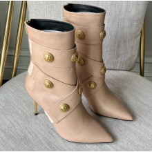 Balmain Heel 10.5cm Coin Boots in leather 06 2022