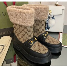 Gucci Heel 3cm Shearling Lining ankle boots with Horsebit 07 2022