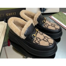 Gucci Heel 3cm Shearling Lining Loafers with Horsebit 09 2022
