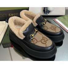Gucci Heel 3cm Shearling Lining Loafers with Horsebit 08 2022