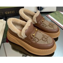 Gucci Heel 3cm Shearling Lining Loafers with Horsebit 05 2022