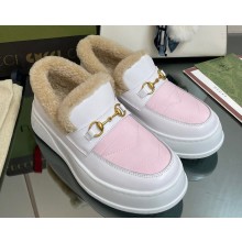 Gucci Heel 3cm Shearling Lining Loafers with Horsebit 03 2022