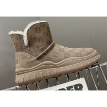 Fendi Shearling FF Ankle boots Gray 2022