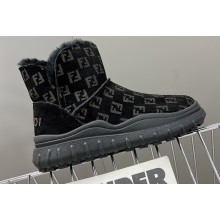 Fendi Shearling FF Ankle boots Black 2022