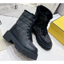 Fendi Signature leather Biker Boots Black 2022