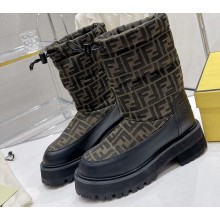 Fendi FF Fabric Ankle boots Brown 2022