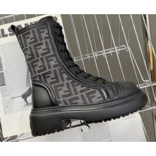Fendi Domino leather biker boots Black 2022