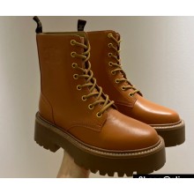 Celine bulky laced up Boots Calfskin Brown 2022