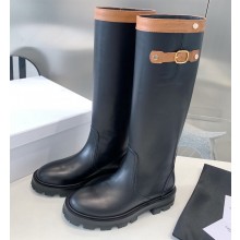Celine Logo High Boots Calfskin Black/Brown 2022