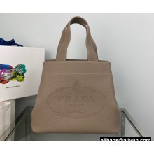 Prada perforated logo Medium leather tote Bag 1BG384 Camel 2022