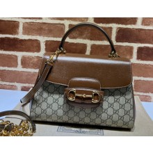 Gucci Horsebit 1955 medium bag ‎702049 GG canvas Brown