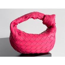 Bottega Veneta intrecciato leather mini jodie top handle bag fuchsia
