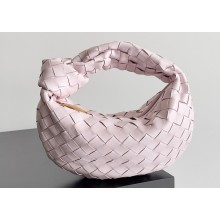 Bottega Veneta intrecciato leather mini jodie top handle bag pale pink