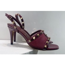 Valentino Rockstud Alcove Leather and Mesh Sandals 06 2022