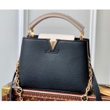 Louis Vuitton Taurillon Leather Capucines BB Bag M20844 Black
