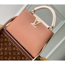 Louis Vuitton Taurillon Leather Capucines BB Bag M21045 Trianon Pink/Greige