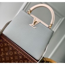 Louis Vuitton Taurillon Leather Capucines BB Bag Steeple Gray/Greige