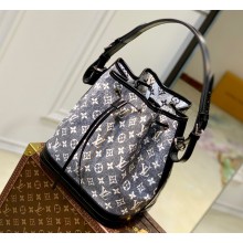 Louis Vuitton Denim textile jacquard Petit Noé Bag M21406