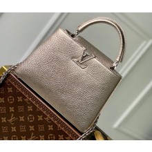 Louis Vuitton Taurillon Leather Capucines BB Bag M21102 Etain Metallic Gray