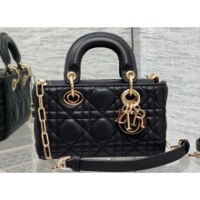 Dior Mini Lady D-Joy Bag in Cannage Lambskin Black 2022