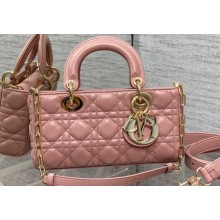 Dior Small Lady D-Joy Bag in Cannage Lambskin Pink 2022