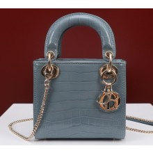 Lady Dior Mini Bag in Croco Pattern M0505 01 2022