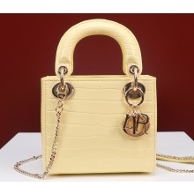 Lady Dior Mini Bag in Croco Pattern M0505 02 2022
