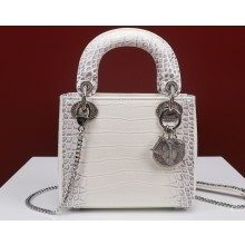 Lady Dior Mini Bag in Croco Pattern M0505 03 2022