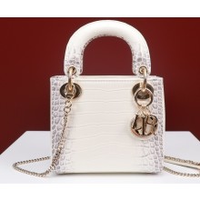 Lady Dior Mini Bag in Croco Pattern M0505 05 2022