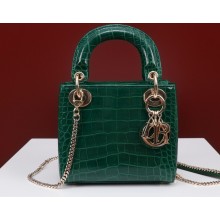 Lady Dior Mini Bag in Croco Pattern M0505 07 2022