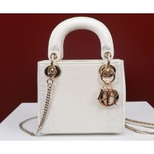 Lady Dior Mini Bag in Croco Pattern M0505 08 2022