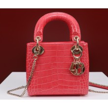Lady Dior Mini Bag in Croco Pattern M0505 09 2022