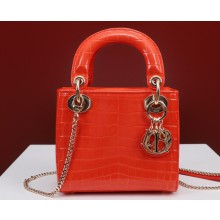 Lady Dior Mini Bag in Croco Pattern M0505 10 2022