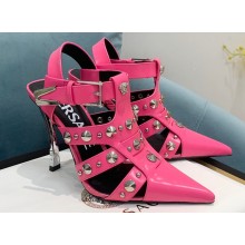 Versace Heel 11cm Stud-embellished Pumps Brushed Pink 2022
