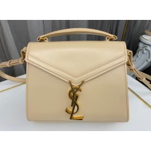 Saint Laurent cassandra mini top handle bag in smooth leather 623930 Apricot