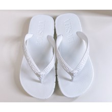Versace Greca rubber Flat Thong Sandals White 2023