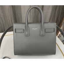 Saint Laurent Sac De Jour Nano Bag in smooth leather 392035 Gray